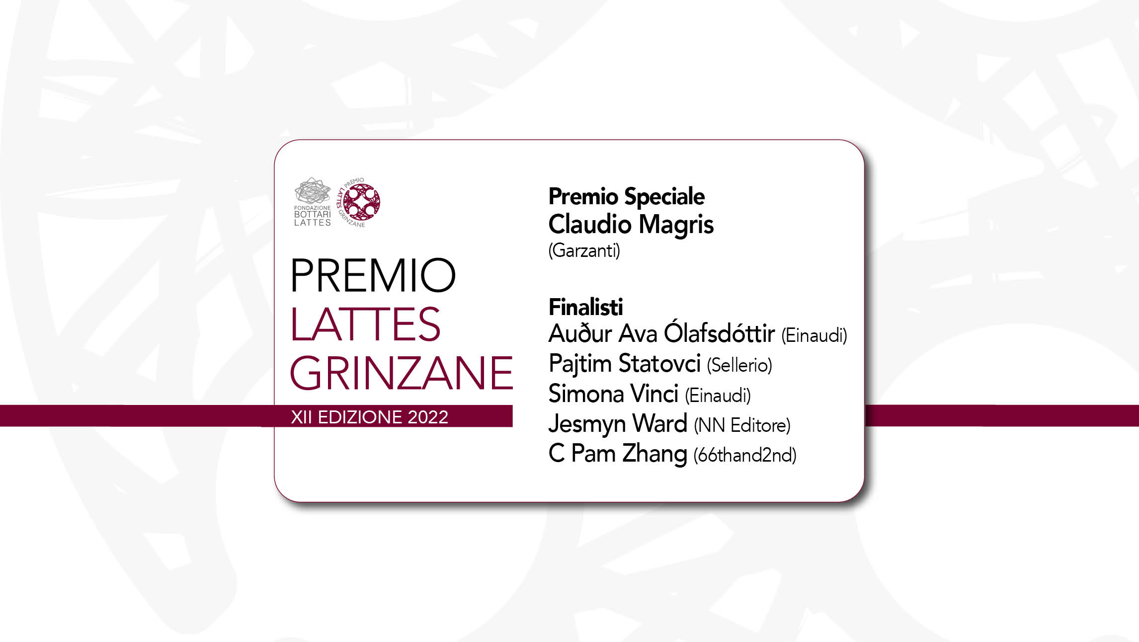 Premio Lattes Grinzane 2022: i finalisti e il Premio Speciale