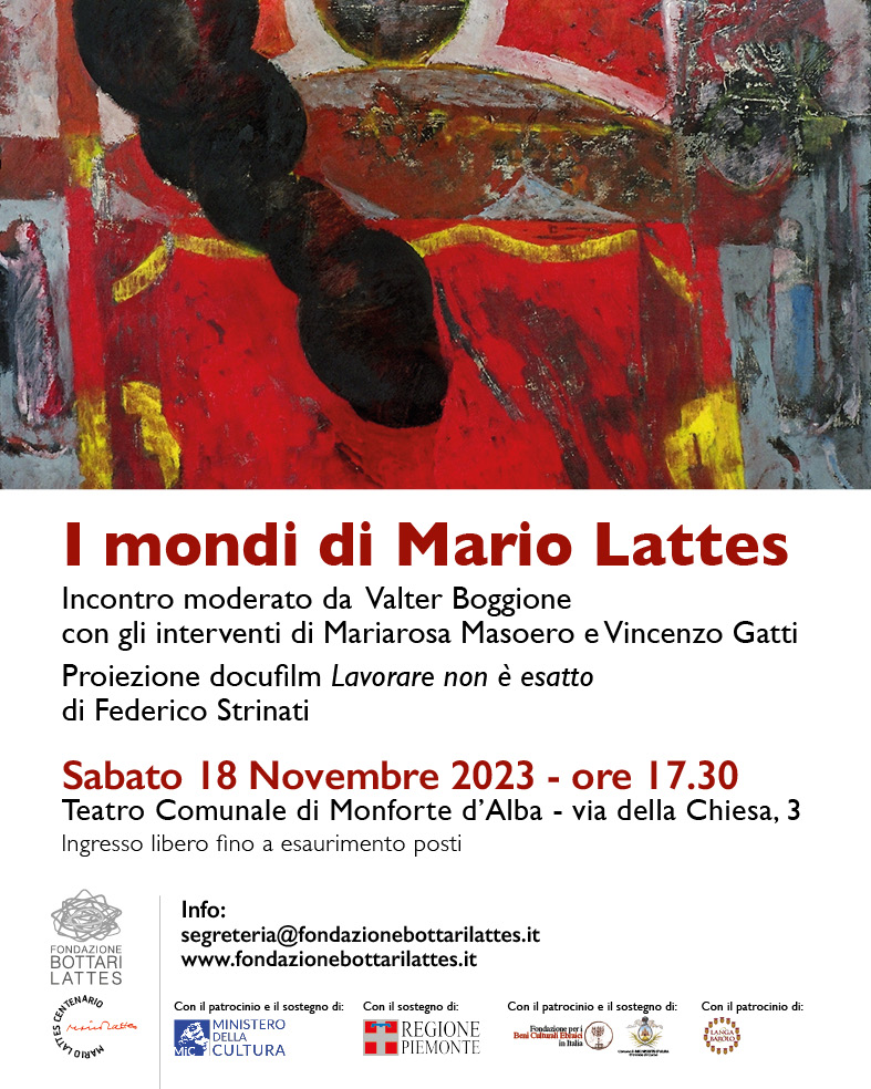 La conferenza "I mondi di Mario Lattes" a Monforte d'Alba